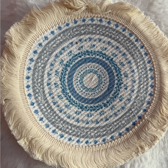 - Round boho placemats 9x9 washable cotton tea spot Mats ( 4 ) - Picture 2 of 16